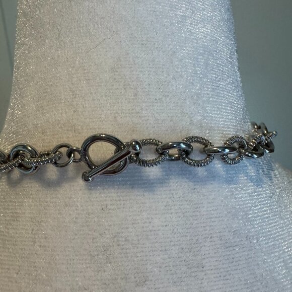 Silver Thick Chain Necklace with Lock and Key - Picture 4 of 4